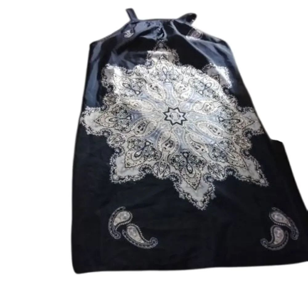 Elegant BluePaisley Midi Dress(336)